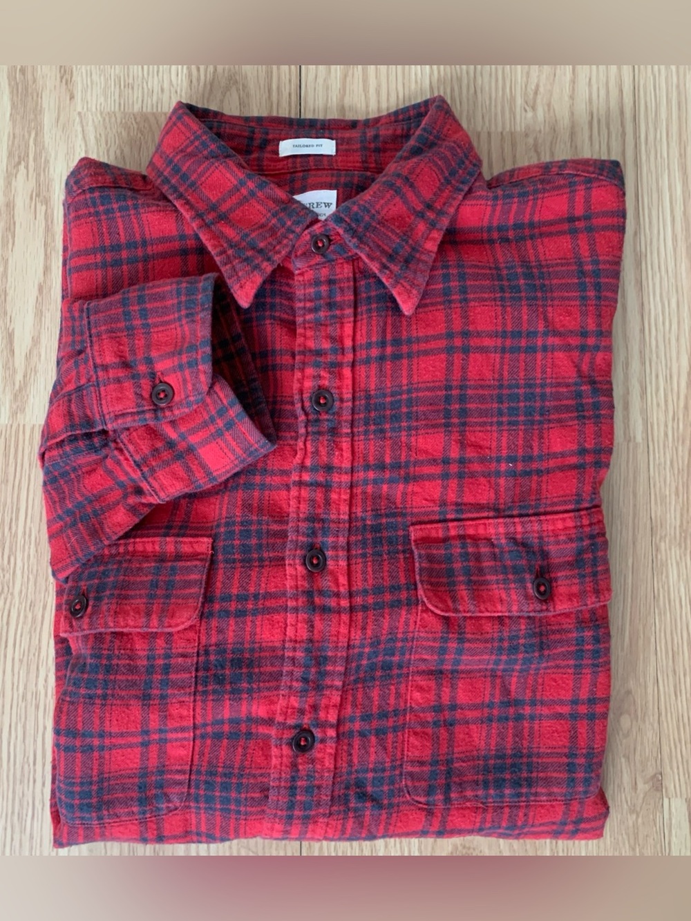 J.Crew Shirtings Tailored Fit Buffalo Plaid Flannel Shirts Y2K Western Country M